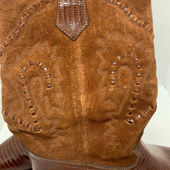 Vintage Seychelles Western Brown Leather Cowboy Boots - Size 8.5 - Picture 5 of 8